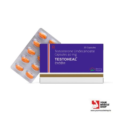 TESTOSTERONE UNDECANOATE CAPSULES TESTOHEAL – 40MG PER CAPSULE 10 CAPSULES HEALING PHARMA 1 480x480